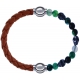 Apollon - Collection MiX Femme - cuir tressé italien marron - diamètre 5mm - longueur 9,25cm + agate - composants acier …