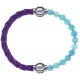 Apollon - Collection MiX Femme - cuir tressé italien lila - diamètre 5mm - longueur 9,25cm + jade bleue - diamètre 6mm -…