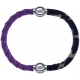 Apollon - Collection MiX Femme - cuir tressé italien lila - diamètre 5mm - longueur 9,25cm + cuir italien impression mil…