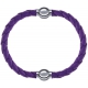 Apollon - Collection MiX Femme - cuir tressé italien lila - diamètre 5mm - longueur 9,25cm + cuir tressé italien lila - …