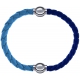 Apollon - Collection MiX Femme - cuir tressé italien bleu clair - diamètre 5mm - longueur 9,25cm + cuir tressé italien b…