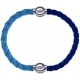 Apollon - Collection MiX Femme - cuir tressé italien bleu clair - diamètre 5mm - longueur 9,25cm + cuir tressé italien b…