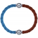 Apollon - Collection MiX Femme - cuir tressé italien bleu clair - diamètre 5mm - longueur 9,25cm + cuir tressé italien m…