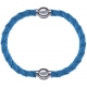 Apollon - Collection MiX Femme - cuir tressé italien bleu clair - diamètre 5mm - longueur 9,25cm + cuir tressé italien b…