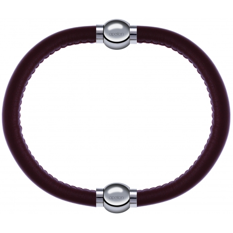 Apollon - Collection MiX Femme - cuir italien marron - diamètre 5mm - longueur 9,25cm + cuir italien marron - diamètre 5…