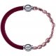 Apollon - Collection MiX Femme - cuir italien rouge - diamètre 5mm - longueur 9,25cm + hématite rosé - diamètre 6mm - lo…