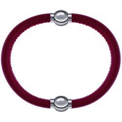 Apollon - Collection MiX Femme - cuir italien rouge - diamètre 5mm - longueur 9,25cm + cuir italien rouge - diamètre 5mm…