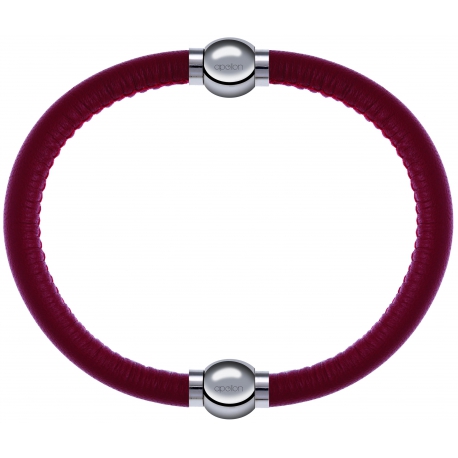 Apollon - Collection MiX Femme - cuir italien rouge - diamètre 5mm - longueur 9,25cm + cuir italien rouge - diamètre 5mm…