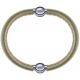 Apollon - Collection MiX Femme - cuir italien doré - diamètre 5mm - longueur 9,25cm + cuir italien doré - diamètre 5mm -…