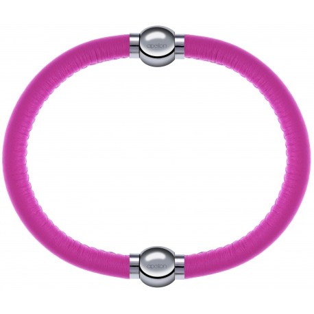 Apollon - Collection MiX Femme - cuir italien rose - diamètre 5mm - longueur 9,25cm + cuir italien rose - diamètre 5mm -…