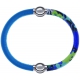 Apollon - Collection MiX Femme - cuir italien turquoise - diamètre 5mm - longueur 9,25cm + cuir italien impression fleur…
