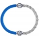 Apollon - Collection MiX Femme - cuir italien turquoise - diamètre 5mm - longueur 9,25cm + cuir tressé italien blanc - d…