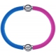 Apollon - Collection MiX Femme - cuir italien turquoise - diamètre 5mm - longueur 9,25cm + cuir italien rose - diamètre …