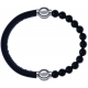 Apollon - Collection MiX Femme - cuir italien noir - diamètre 5mm - longueur 9,25cm + onyx - diamètre 6mm - longueur 9,2…