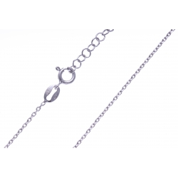 Chaîne argent rhodié 2,7g - maille forçat - 45+5cm