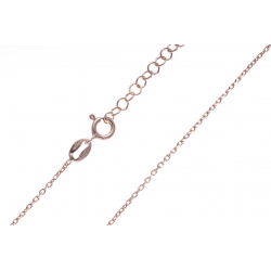 Chaîne argent rosé 2,7g - maille forçat - 45+5cm
