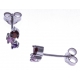 Boucles d'oreille argent rhodié 1g