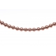 Bracelet argent rhodié rosé boules - 17+3cm