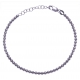 Bracelet argent rhodié 4,4g - boules - 17+3cm