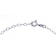 Chaîne cheville argent rhodié 2,2g - breloques curs - 22+3cm