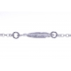 Chaîne cheville argent rhodié 2,6g - 3 plumes - 22+3cm