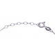 Chaîne cheville argent rhodié 2,6g - pampille - 22+3cm