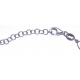 Bracelet argent rhodié 3,6g - ovales - 17+3cm