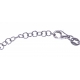 Braclet argent rhodié 4,1g - coeurs - 17+3cm