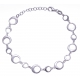 Braclet argent rhodié 4,5g - ronds - 17+3cm