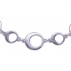 Braclet argent rhodié 4,5g - ronds - 17+3cm