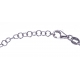 Braclet argent rhodié 4,5g - ronds - 17+3cm