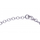 Bracelet argent rhodié 2,2g - 2 tons rhodié et rosé - coeurs - 17+3cm