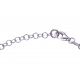 Bracelet argent rhodié 2,2g - 2 tons rhodié et rosé - coeurs - 17+3cm