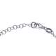 Bracelet argent rhodié 2,2g - 2 tons rhodié et rosé - étoiles - 17+3cm