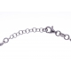 Braclet argent rhodié 5,6g - 3 tons - rhodié, rosé et doré - 3fils - breloques