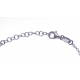 Bracelet argent rosé 3,3g - fleurs breloques - 17+3cm