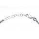 Bracelet argent rhodié 4,4g - boules - 17+3cm