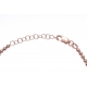 Bracelet argent rhodié rosé boules - 17+3cm