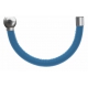 Apollon - Collection MiX - Bracelet acier (moitié) cuir italien turquoise - diamètre 5mm - longueur 9,25cm