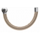 Apollon - Collection MiX - Bracelet acier (moitié) cuir italien doré - diamètre 5mm - longueur 9,25cm