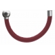 Apollon - Collection MiX - Bracelet acier (moitié) cuir italien rouge - diamètre 5mm - longueur 9,25cm