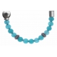 Apollon - Collection MiX - Bracelet acier (moitié) jade verte - composants acier - longueur 9,25cm