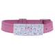 Bracelet acier - émail - nacre - cuir rose - largeur 1cm - bracelet montre réglable