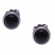 Boucles d'oreille en acier - cabochon onyx 8mm