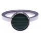 Bague en acier - malachite - diamètre 11mm - T50 à 60