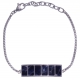 Bracelet en acier - sodalite - longueur 16+4cm