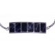 Bracelet en acier - sodalite - longueur 16+4cm