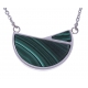 Collier en acier - malachite - 40+10cm