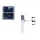 Boucles d'oreille en acier - sodalite