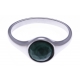 Bague argent rhodié 2,5g - malachite facetté - T50 à 60